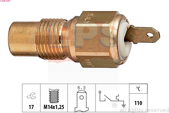 EPS 1.840.030 - Senzor, temperatura hladilnega sredstva parts5.com