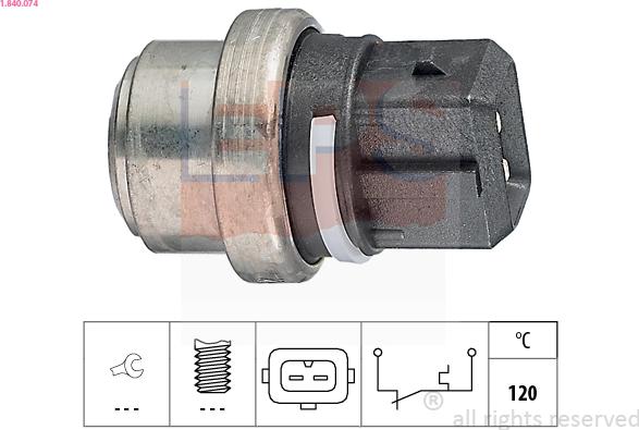 EPS 1.840.074 - Sensor, temperatura del refrigerante parts5.com