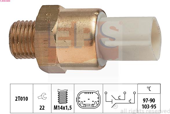 EPS 1.850.684 - Comutator temperatura, ventilator radiator parts5.com