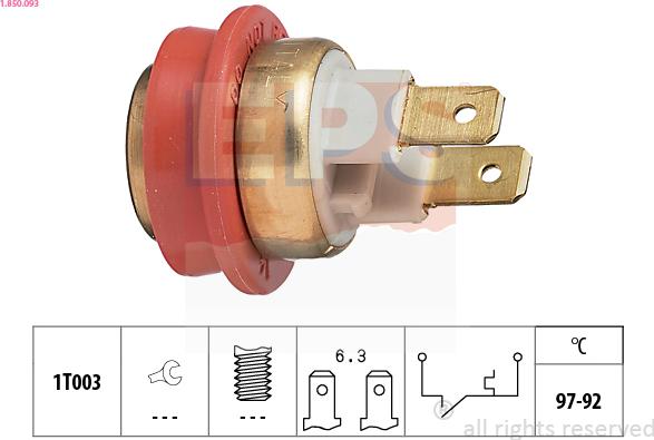 EPS 1.850.093 - Comutator temperatura, ventilator radiator parts5.com