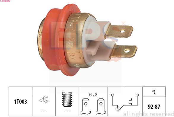 EPS 1.850.042 - Comutator temperatura, ventilator radiator parts5.com