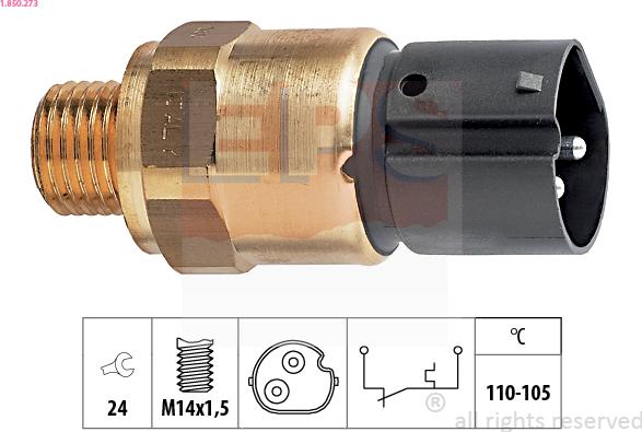 EPS 1.850.273 - Interruptor de temperatura, ventilador del radiador parts5.com