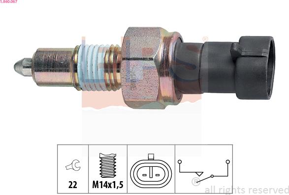 EPS 1.860.067 - Kapcsoló, tolatólámpa parts5.com