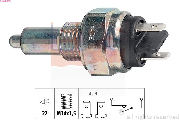 EPS 1.860.015 - Kapcsoló, tolatólámpa parts5.com