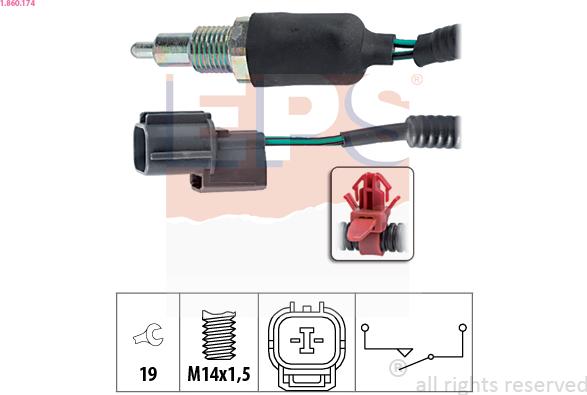 EPS 1.860.174 - Switch, reverse light parts5.com