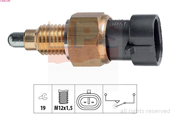 EPS 1.860.249 - Interruptor, piloto de marcha atrás parts5.com