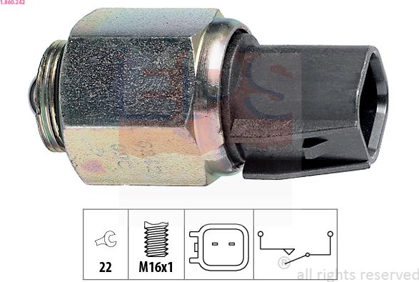 EPS 1.860.242 - Schalter, Rückfahrleuchte parts5.com