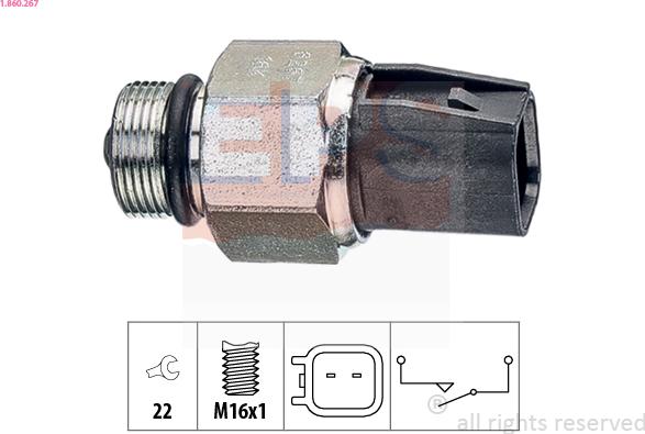 EPS 1.860.267 - Switch, reverse light parts5.com