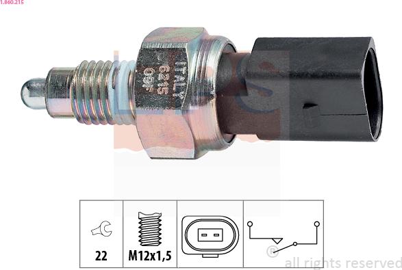 EPS 1.860.215 - Switch, reverse light parts5.com