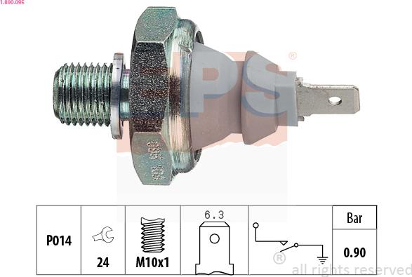 EPS 1.800.095 - Sensor, presión de aceite parts5.com