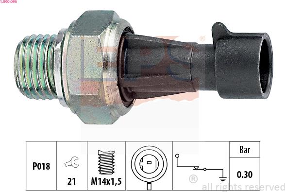 EPS 1.800.096 - Senzor, tlak ulja parts5.com