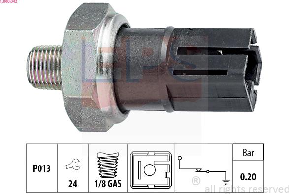 EPS 1.800.042 - Sensor, presión de aceite parts5.com