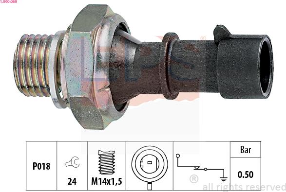 EPS 1.800.069 - Sensor, presión de aceite parts5.com