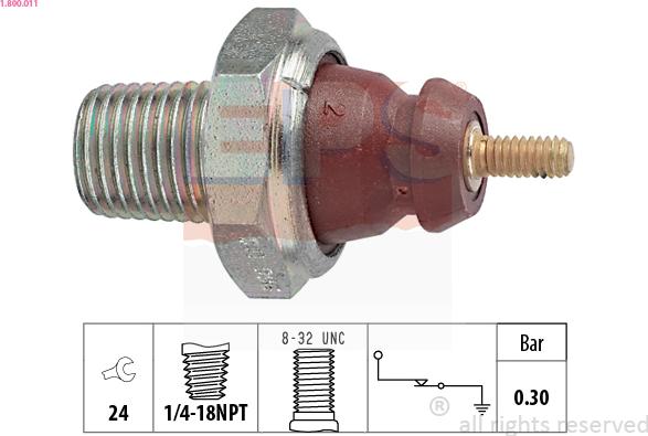 EPS 1.800.011 - Sender Unit, oil pressure parts5.com