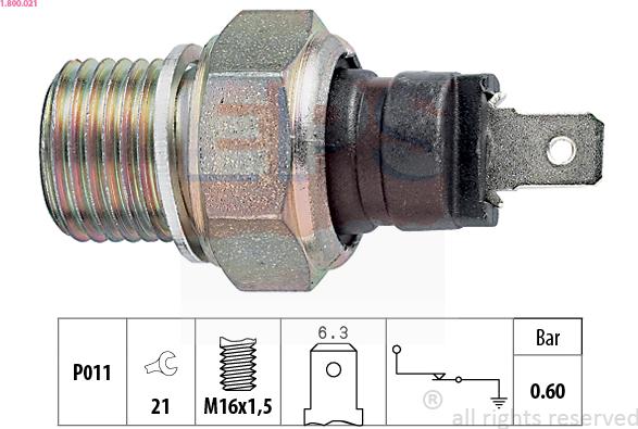 EPS 1.800.021 - Sensor, presión de aceite parts5.com