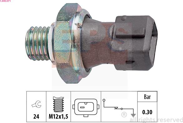 EPS 1.800.071 - Sensor, presión de aceite parts5.com