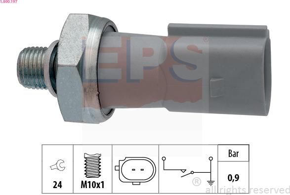 EPS 1.800.197 - Senzor, tlak ulja parts5.com