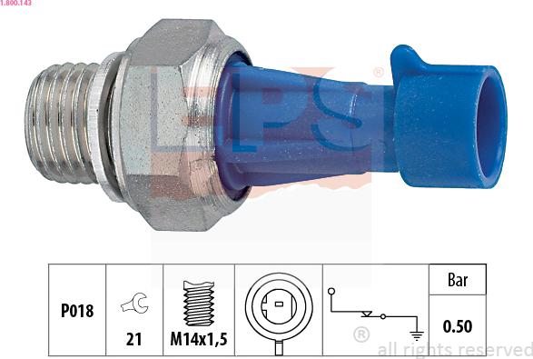 EPS 1.800.143 - Senzor,presiune ulei parts5.com