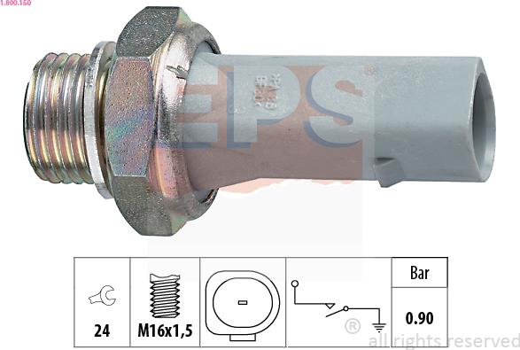 EPS 1.800.150 - Sensor, presión de aceite parts5.com