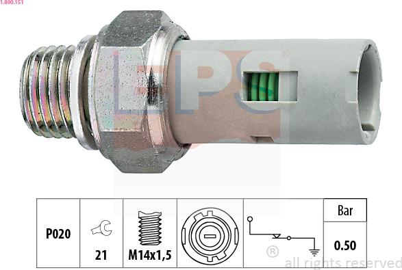 EPS 1.800.151 - Sender Unit, oil pressure parts5.com