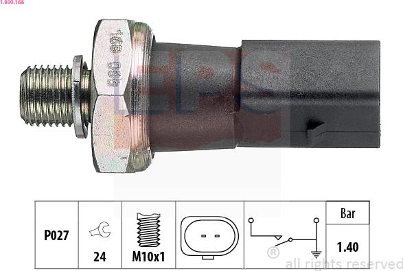 EPS 1.800.168 - Snímač tlaku oleja parts5.com