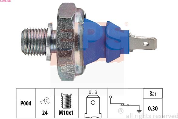 EPS 1.800.108 - Senzor, pritisak ulja parts5.com