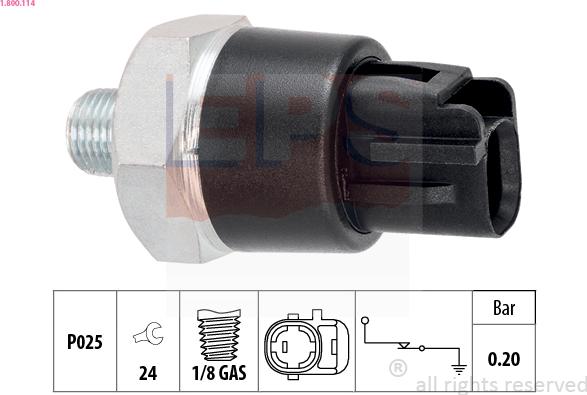 EPS 1.800.114 - Senzor,presiune ulei parts5.com