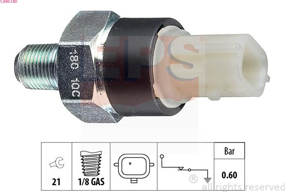 EPS 1.800.180 - Sensor, presión de aceite parts5.com