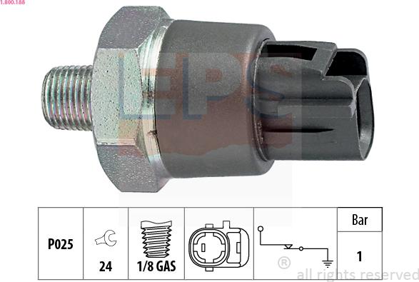 EPS 1.800.188 - Senzor,presiune ulei parts5.com