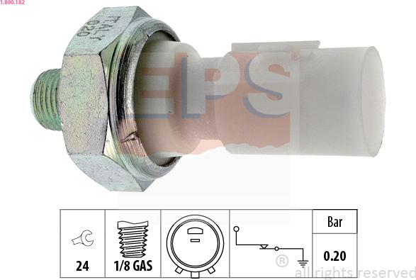 EPS 1.800.182 - Czujnik, ciśnienie oleju parts5.com