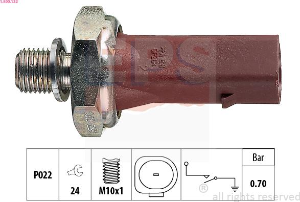 EPS 1.800.132 - Sensor, presión de aceite parts5.com