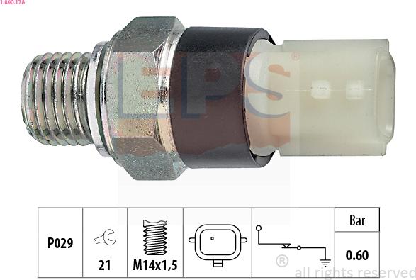 EPS 1.800.178 - Érzékelő, olajnyomás parts5.com