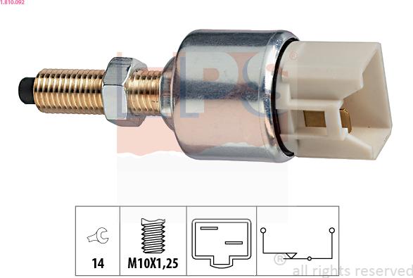 EPS 1.810.092 - Brake Light Switch parts5.com