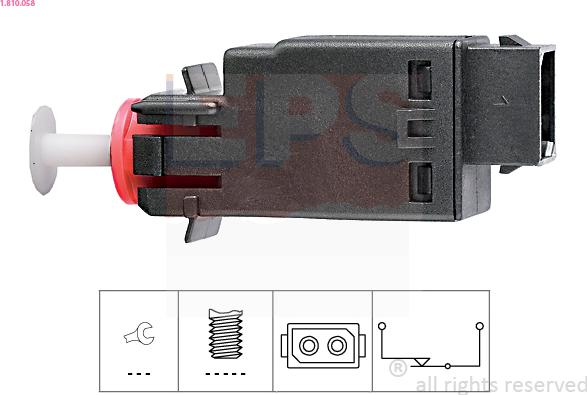 EPS 1.810.058 - Interruptor luces freno parts5.com