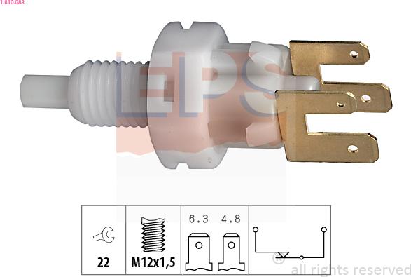 EPS 1.810.083 - Interruptor luces freno parts5.com