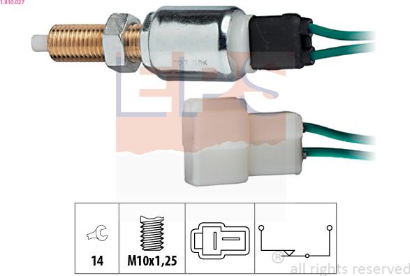 EPS 1.810.027 - Interruptor luces freno parts5.com