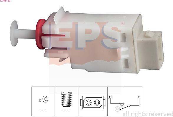 EPS 1.810.123 - Conmutador, accionamiento embrague (control veloc.) parts5.com