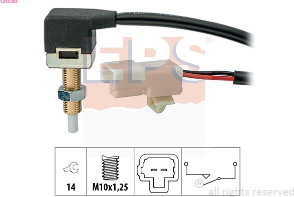 EPS 1.810.302 - Switch, clutch control (cruise control) parts5.com