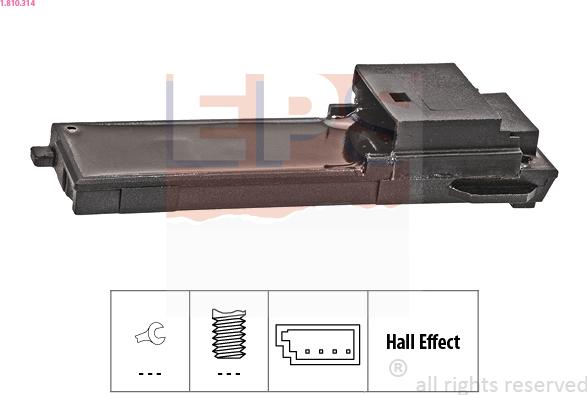 EPS 1.810.314 - Switch, clutch control (cruise control) parts5.com