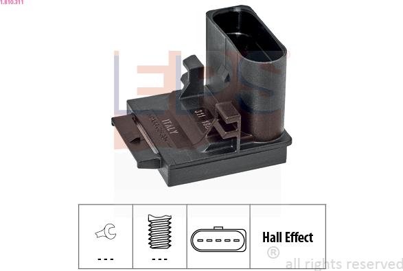 EPS 1.810.311 - Conmutador, accionamiento embrague (control veloc.) parts5.com