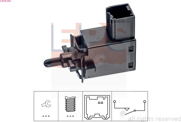 EPS 1.810.242 - Kapcsoló, kuplungműködtetés (tempomat) parts5.com