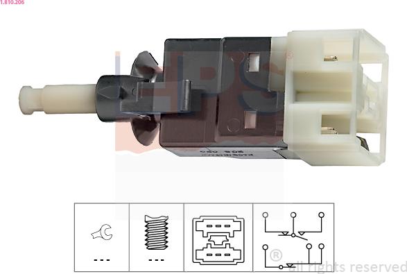 EPS 1.810.206 - Interruptor luces freno parts5.com