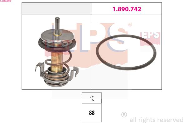 EPS 1.880.990 - Termostat,lichid racire parts5.com