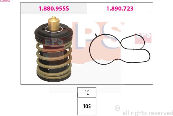 EPS 1.880.955 - Termostaatti, jäähdytysneste parts5.com