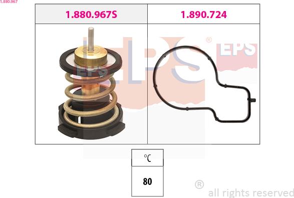 EPS 1.880.967 - Termostat, rashladna tečnost parts5.com