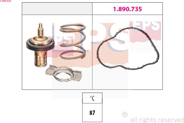 EPS 1.880.930 - Termostat, chladivo parts5.com