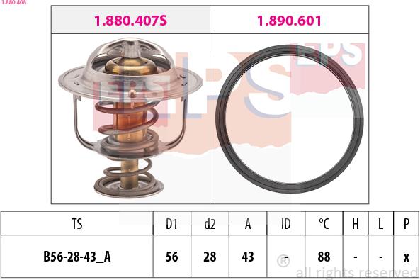 EPS 1.880.408 - Thermostat, Kühlmittel parts5.com