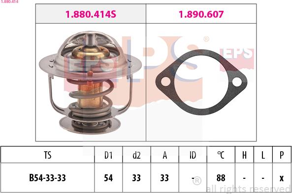 EPS 1.880.414 - Thermostat, coolant parts5.com