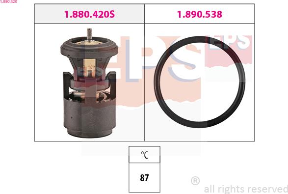 EPS 1.880.420 - Termostaat,Jahutusvedelik parts5.com