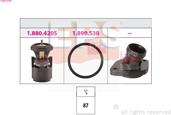 EPS 1.880.559K - Termostat,lichid racire parts5.com